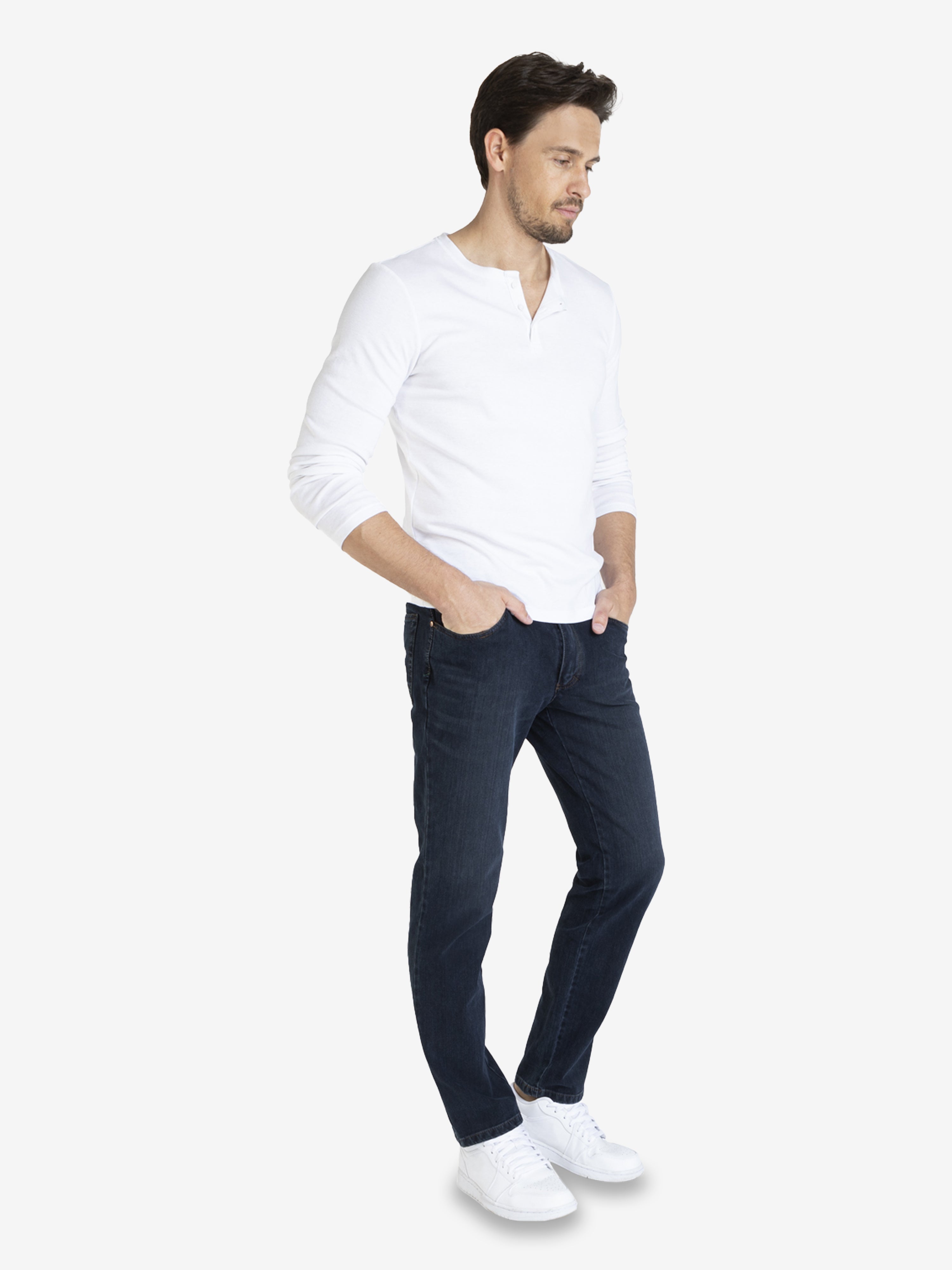 HENRY 7054 - blu scuro (lavato)