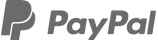 Das Bild zeigt das PayPal-Logo, bestehend aus einem stilisierten, grauen 
